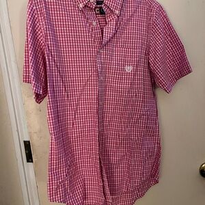 Chaps Pink Gingham Button-Up Shirt